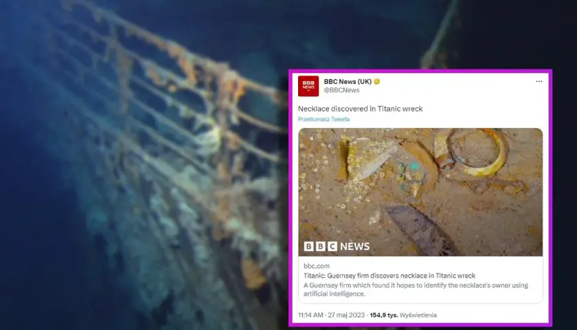 Czy znaleziono naszyjnik z Titanica? Zaskakujące odkrycia na dnie oceanu